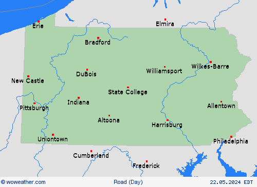 road conditions  USA Forecast maps