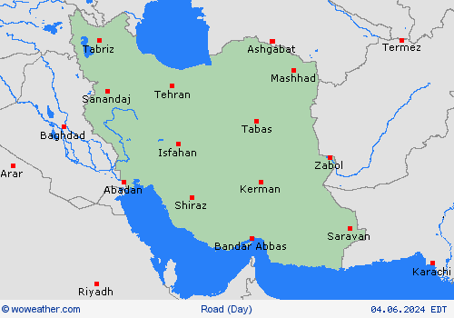 road conditions Iran Asia Forecast maps