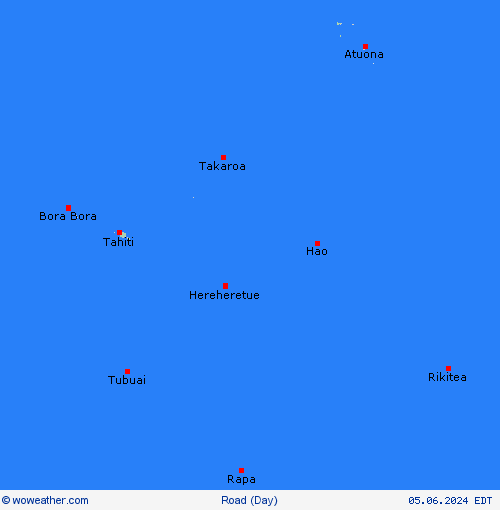 road conditions French Polynesia Oceania Forecast maps