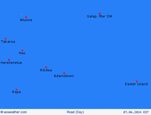 estado de la vía Pitcairn-Islands Oceania Mapas de pronósticos