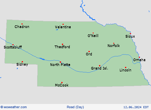 road conditions  USA Forecast maps