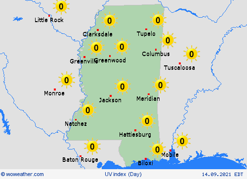 uv index  USA Forecast maps