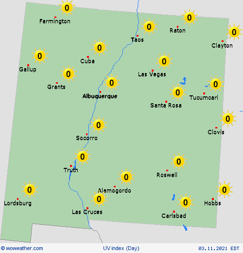 uv index  USA Forecast maps