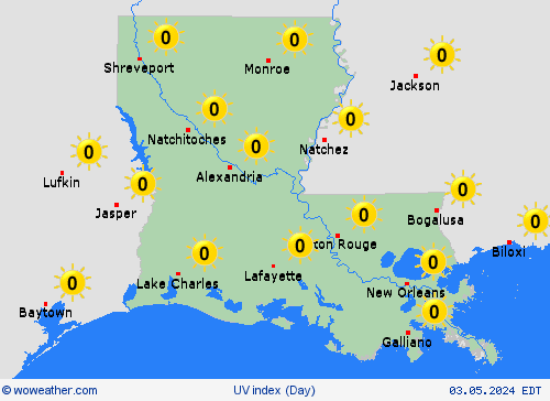 uv index  North America Forecast maps