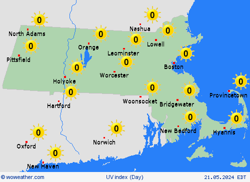 uv index  USA Forecast maps