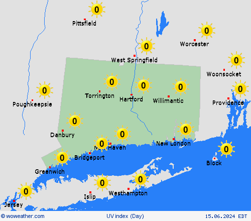 uv index  USA Forecast maps