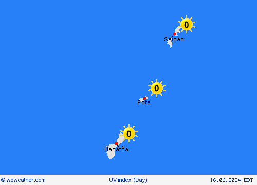 uv index Marianen Oceania Forecast maps