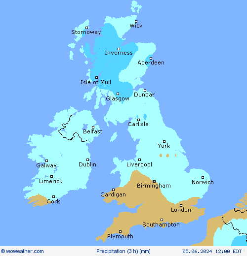 Precipitation (3 h) Forecast maps