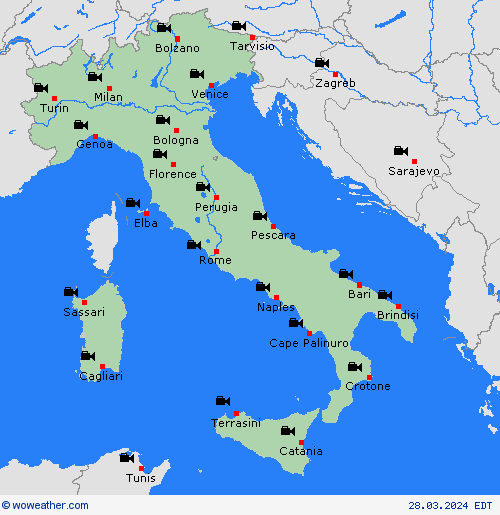 webcam Italy Europe Forecast maps