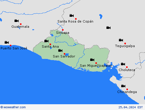 webcam El Salvador Central America Forecast maps