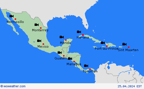 webcam  Central America Forecast maps