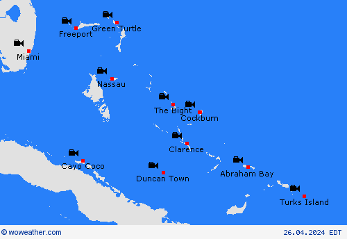 webcam Bahamas Central America Forecast maps