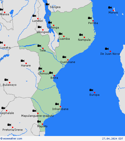 webcam Mozambique Africa Forecast maps