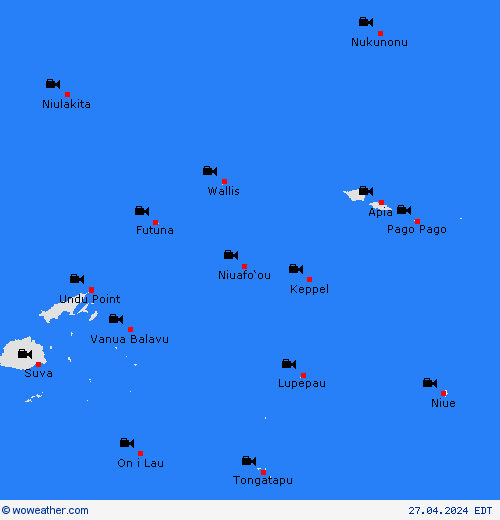 cámara web Futuna and Wallis Oceania Mapas de pronósticos