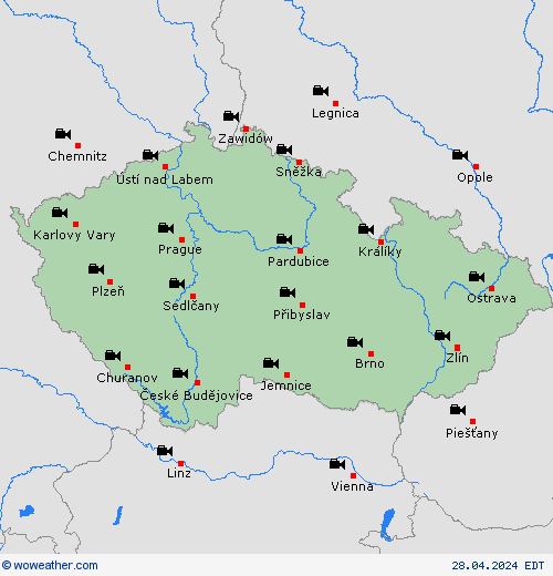 cámara web Czech Republic Europe Mapas de pronósticos