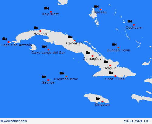 cámara web Cayman Islands Central America Mapas de pronósticos