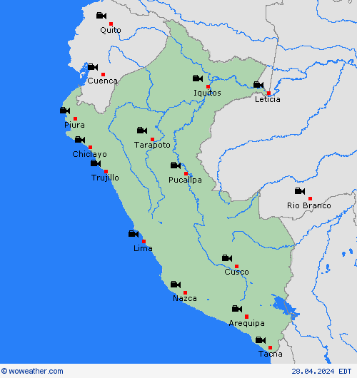 cámara web Peru South America Mapas de pronósticos