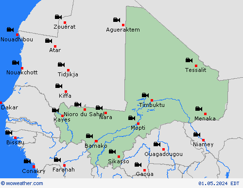 cámara web Mali Africa Mapas de pronósticos