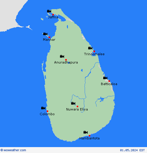 webcam Sri Lanka Asia Forecast maps