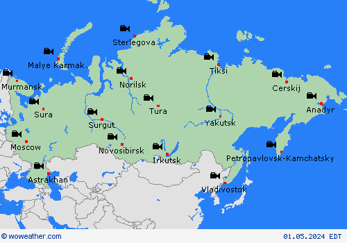 cámara web Russian Feder. Europe Mapas de pronósticos