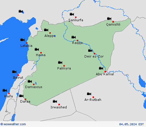 cámara web Syria Asia Mapas de pronósticos
