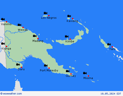 cámara web Papua New Guinea Oceania Mapas de pronósticos