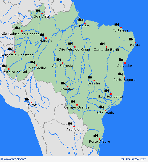 cámara web Brazil South America Mapas de pronósticos
