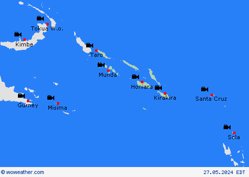 cámara web Solomon Islands Oceania Mapas de pronósticos
