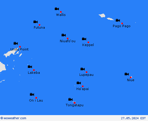 cámara web Tonga Islands Oceania Mapas de pronósticos