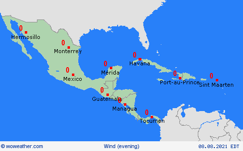 wind  Central America Forecast maps