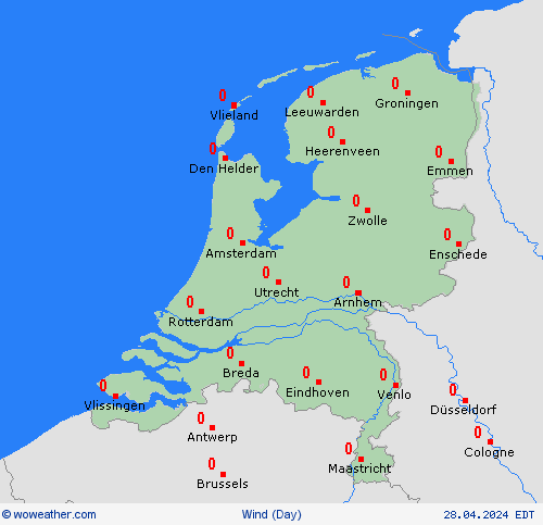 viento Netherlands Europe Mapas de pronósticos
