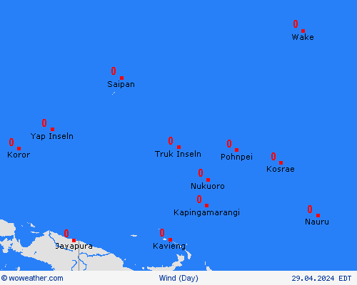 viento Wake Island Oceania Mapas de pronósticos