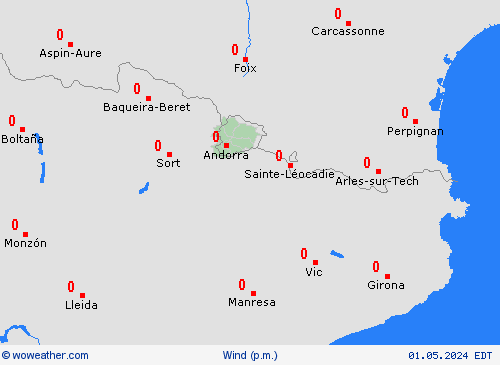 wind Andorra Europe Forecast maps