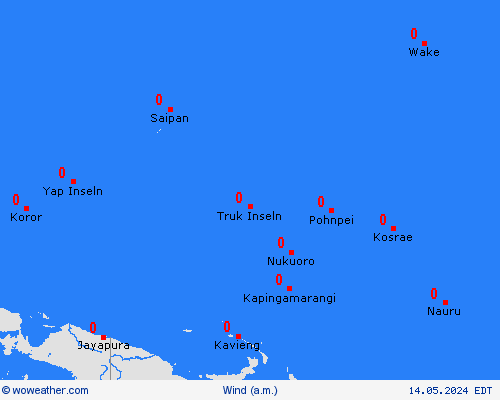 wind Nauru Oceania Forecast maps