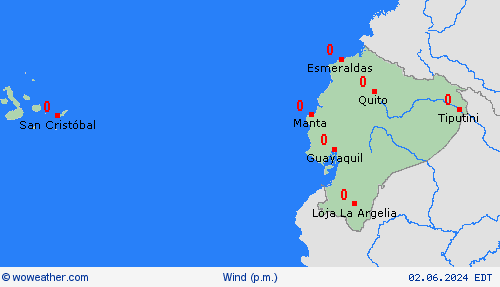 wind Ecuador South America Forecast maps