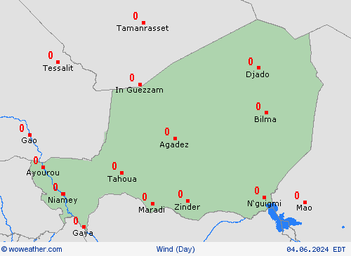 wind Niger Africa Forecast maps