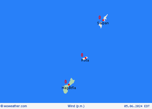 wind Guam Oceania Forecast maps