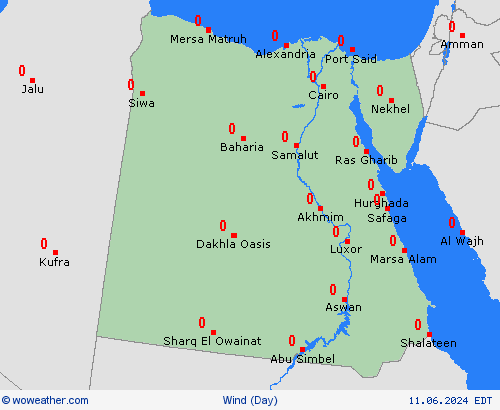 wind Egypt Africa Forecast maps