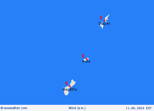 wind Marianen Oceania Forecast maps